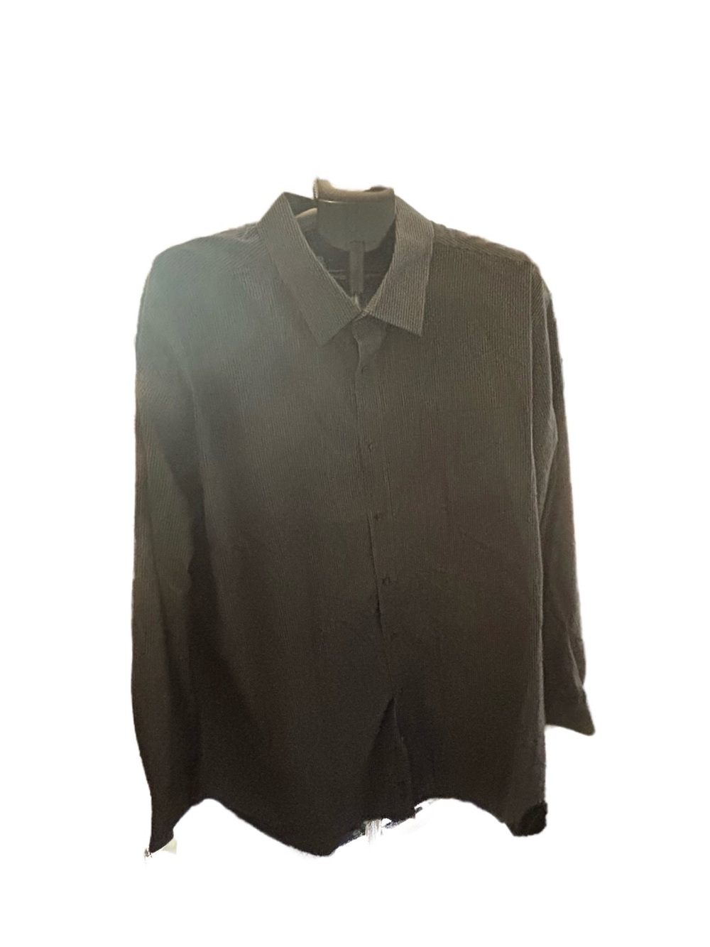 George Black/ Grey Long-Sleeve Casual Button-Down Shirt